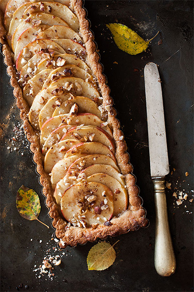 Tarte aux pommes, caramel au beurre salé