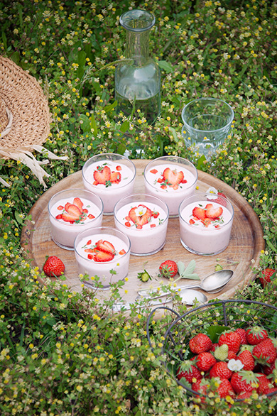 Mousse de fraises au mascarpone